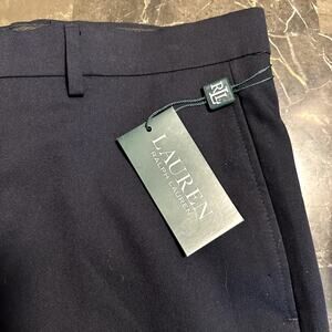Ralph Lauren navy blue pants 34 x 32 NWT dress pants flat front